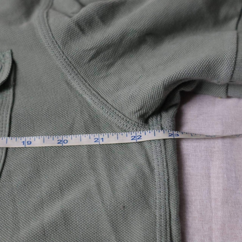 Lacoste Mens Pique Polo Shirt Sage Green Pocket Short Sleeve Size 6 XL - Picture 3 of 6